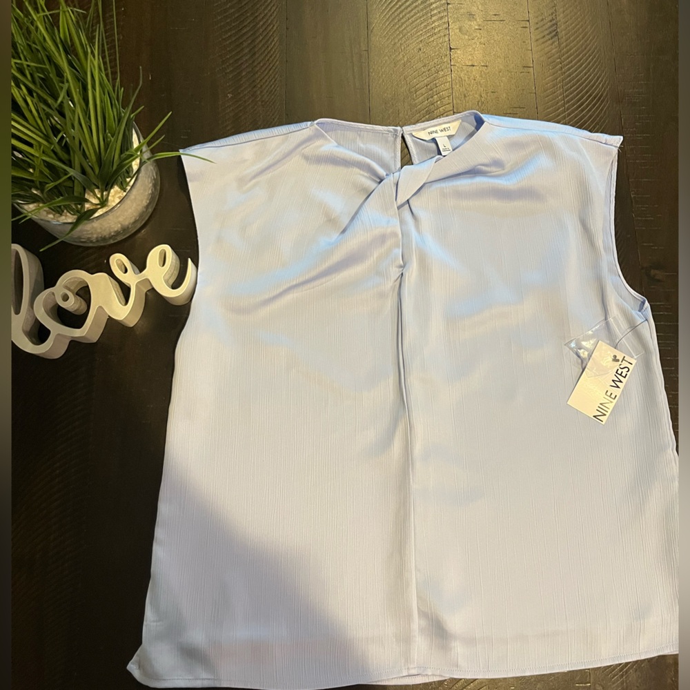 Nine West Light Blue Top NWT Women’s L